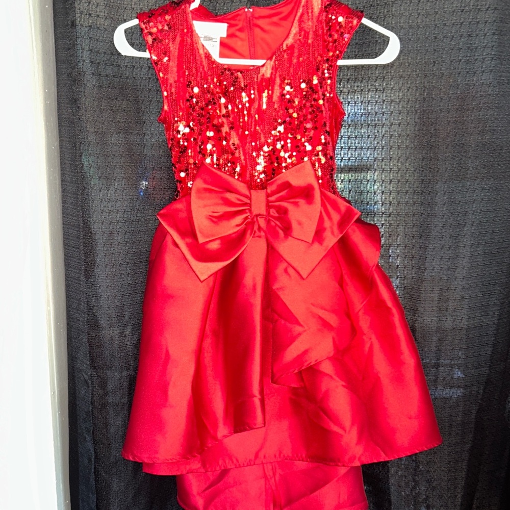 Bonnie Jean Red Sequin Formal Dress